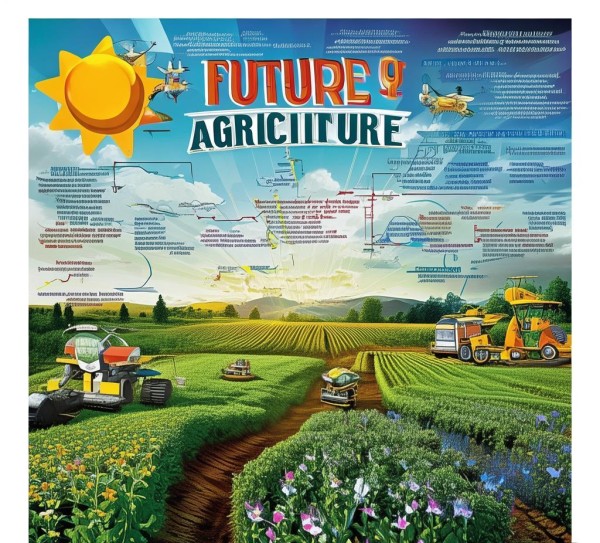 智慧农业科普海报图片，助力农业现代化的 visual 光明